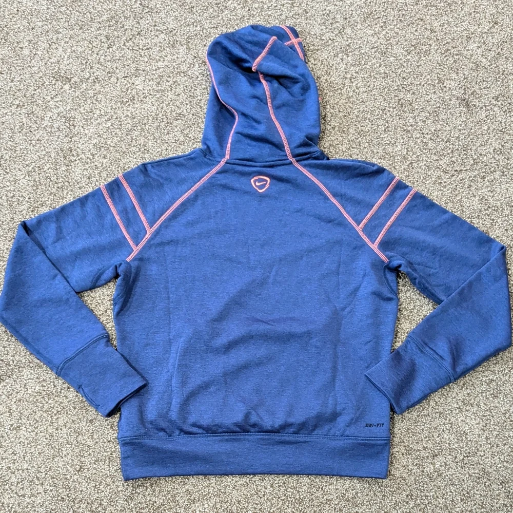 Nike Blue Hoodie with Pink Trim